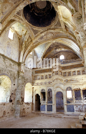 Intérieur d'une église grecque, Ghost Town Museum, Kayakoey Karmylassos, Fethiye, Province de Mugla, Turquie Banque D'Images