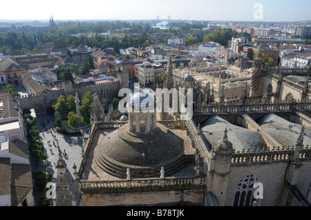 Voir à partir de la Giralda de Séville, Andalousie, Espagne, Europe Banque D'Images