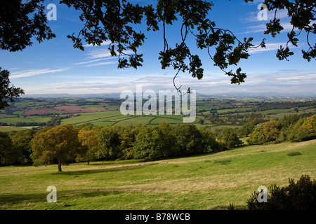 Paysage de l'USK MONMOUTHSHIRE S WALES UK Banque D'Images