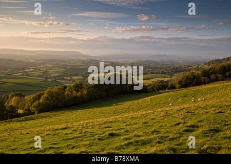 Paysage de l'USK MONMOUTHSHIRE S WALES UK Banque D'Images