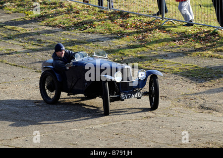 1930 Austin Sports Riley 1093cc CSECC Nouvelle Année tests de conduite Brooklands Janvier 2009 Banque D'Images