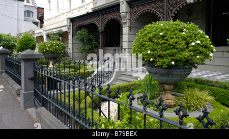 Maison victorienne sur powlett Street, east Melbourne, Melbourne, Australie Banque D'Images