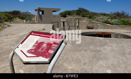 Embrasure à fort pearce, parc national point Nepean, Australie Banque D'Images