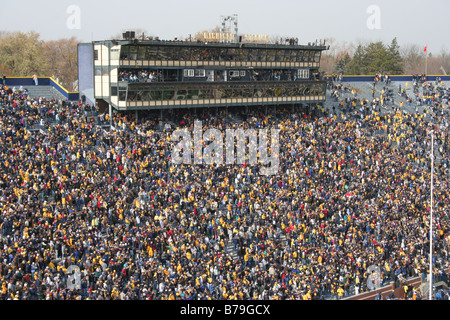 Pack des fans l'Université du Michigan stade de football pour un match de football. Banque D'Images