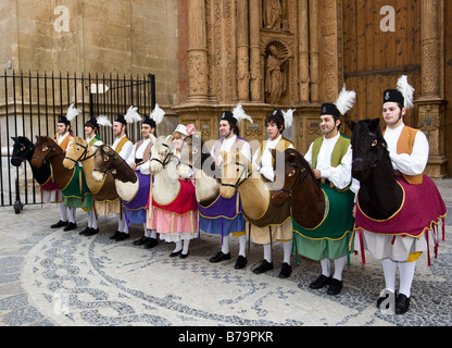 Els Cavallets célébrer la diada, ou la fête nationale catalane, à Palma, Majorque Banque D'Images