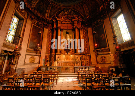 Autel de la paroisse catholique de l'église Saint-Sulpice de Paris, France, Europe Banque D'Images