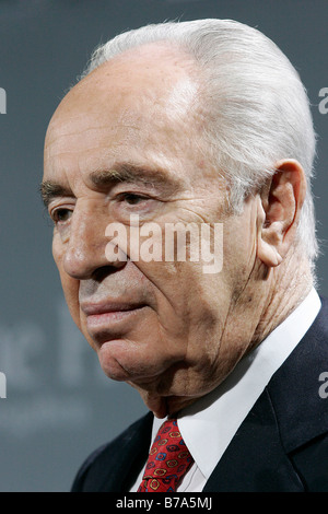 Israël, Shimon Peres, vice-premier ministre d'Israël et prix Nobel de la paix, à Passau, Bavière, Allemagne, Europe Banque D'Images
