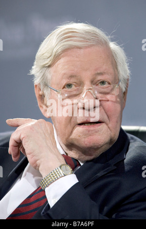 L'ancien chancelier Helmut Schmidt, SPD, Parti social-démocrate d'Allemagne, à Passau, Allemagne, Europe Banque D'Images