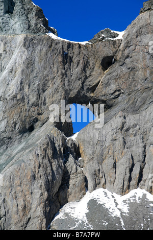 Glaris poussée et Martinsloch, Site du patrimoine naturel mondial de l'UNESCO, Haut lieu tectonique suisse Sardona, Flims, Graubuenden, Switzerlan Banque D'Images