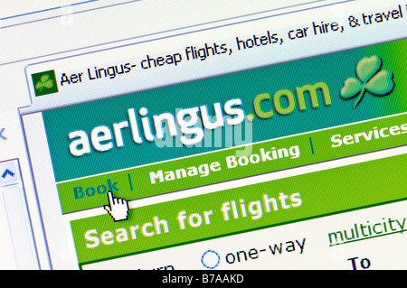 Capture d'Aer Lingus Macro de site (usage éditorial uniquement) Banque D'Images