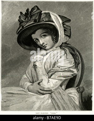 Lady Emma Hamilton né en 1761, baptisé le 12 mai 1765 - 15 janvier 1815 George Romney est mieux connu comme la maîtresse de Lord Ne Banque D'Images