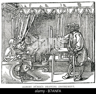 Albert Dürer, Albrecht Dürer instrument de dessin 21 mai 1471 - 6 avril 1528 peintre graveur allemand Nuremberg théoricien its sa Banque D'Images