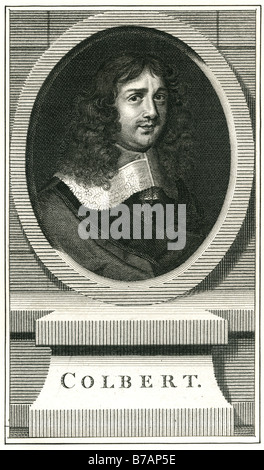 Jean-Baptiste Colbert (29 août 1619 - 6 septembre 1683) a servi comme le ministre français des finances de 1665 à 1683 Banque D'Images