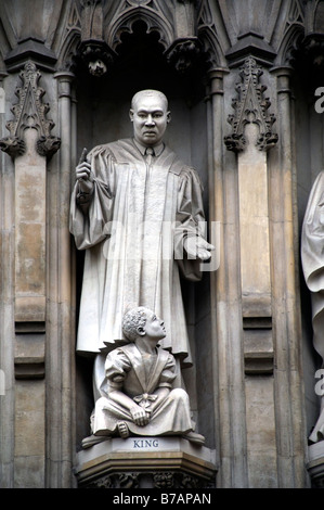 Martin Luther King l'architecture médiévale de l'abbaye de Westminster Londres Angleterre Banque D'Images