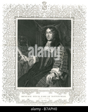 Heneage Finch, 1er comte de Nottingham, PC (23 décembre 1621-1682), Lord Chancelier d'Angleterre, était le fils de l'ancienne famille Banque D'Images