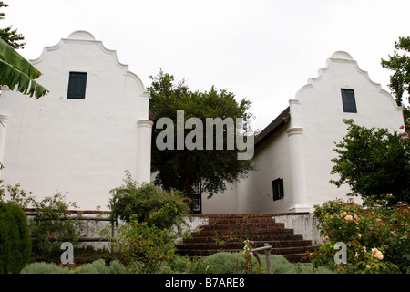 Cape Dutch typique architecture des bâtiments autour de boschendal l'un des plus anciens domaines viticoles en Afrique du Sud franschhoek Banque D'Images