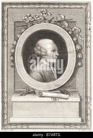 Jean Le Rond d'Alembert (16 novembre 1717 - Le 29 octobre 1783) était un mathématicien français, scientifique américain, physicien et philosophe Banque D'Images