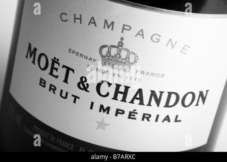 Une bouteille de Moët et Chandon champagne Banque D'Images