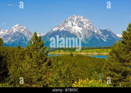 Les montagnes de Grand Teton, Wyoming, USA Banque D'Images