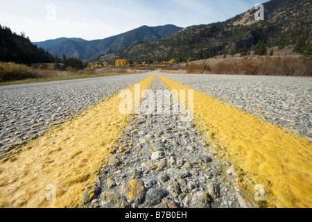 Close-up View of Road près de Keremeos, Okanagan, Colombie-Britannique, Canada Banque D'Images