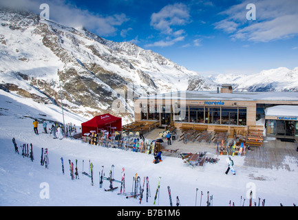 Restaurant de montagne Morenia Saas Fee Suisse Banque D'Images