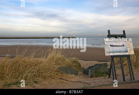 Sur le sentier de Lowry, embouchure de la Tweed Banque D'Images