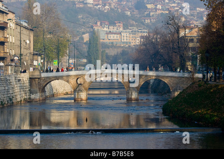 Le pont Latin à Sarajevo Bosnie Banque D'Images