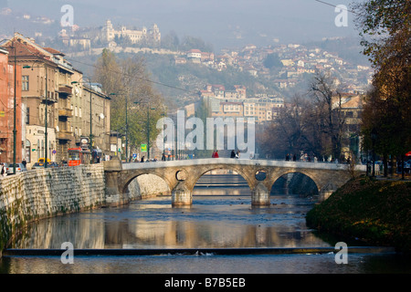 Le pont Latin à Sarajevo Bosnie Banque D'Images