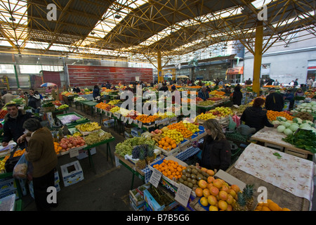 Marché Markale à Sarajevo Bosnie site de bombe Historique Banque D'Images