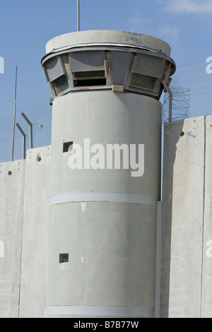 Clôture de sécurité israélienne en dehors de Bethléem en Cisjordanie Banque D'Images