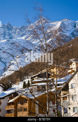 Saas Fee Suisse Banque D'Images