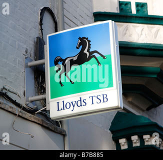 Lloyds TSB Bank signe Cheval Noir Banque D'Images