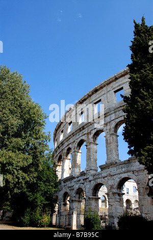 Amphithéâtre, Pula, Istrie, Croatie Banque D'Images