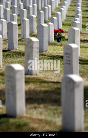 Pierres tombales du Cimetière National d'Arlington, Arlington, Virginia, USA Banque D'Images