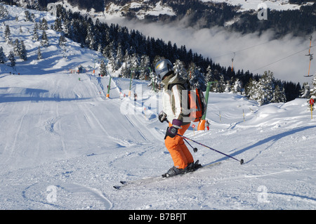 Le ski dans les montagnes Ahorn Mayrhofen Autriche Banque D'Images