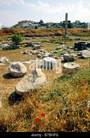 Temple d'Artémis (Diane) ruines à Éphèse était l'une des Sept Merveilles du Monde Banque D'Images