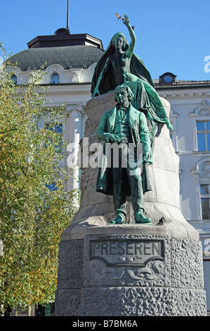 Preseren Square, Ljubljana, Slovénie Banque D'Images