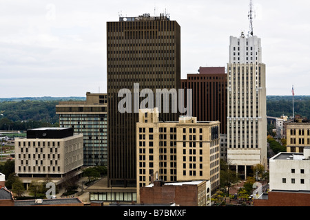 Vue sur le centre-ville de Akron Banque D'Images