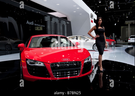 Audi R8 V10 au 2009 North American International Auto Show de Detroit Michigan USA Banque D'Images