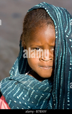 Jeune fille à Djenné au Mali Banque D'Images