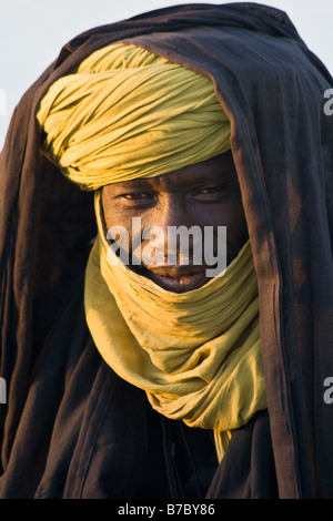 Homme touareg de Tombouctou au Mali Banque D'Images