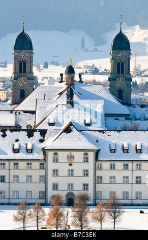 Monastère bénédictin à Einsiedeln dans le canton de Schwyz Suisse Banque D'Images