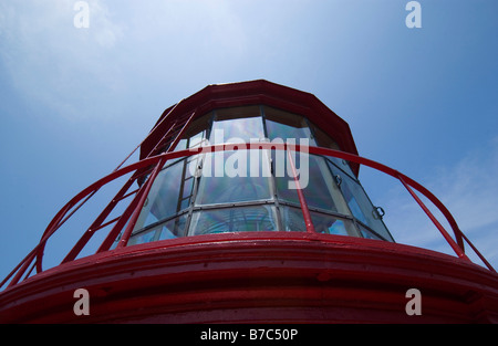 Le phare de St Augustine et musée, construit en 1874 en brique et de coquina, se trouve sur l'Île Anastasia à Saint Augustine, en Floride. Banque D'Images