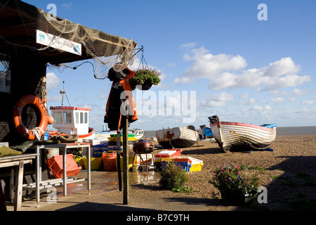 Une jetée sur la plage d'Aldeburgh Banque D'Images