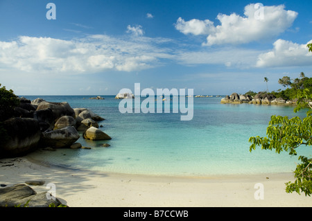 Belitung paysage de chambre plage, Tanjung Tinggi Banque D'Images