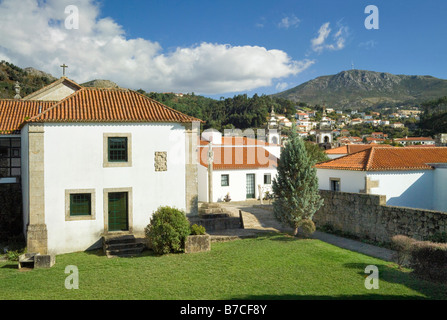 Au Portugal, la Costa Verde, district de Minho, Vila Nova de Cerveira. Dans le château, aujourd'hui une Pousada de Dom Diniz Banque D'Images