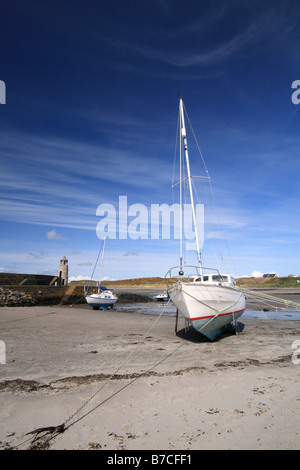Bateau à voile port en port Logan, Mull of Galloway, au sud ouest de l'Écosse Banque D'Images