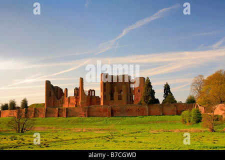 Paysage de ruines de la ville château de Kenilworth Kenilworth Warwickshire County Angleterre Grande-bretagne UK Banque D'Images