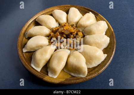 Repas traditionnel slovaque Pirohy Banque D'Images