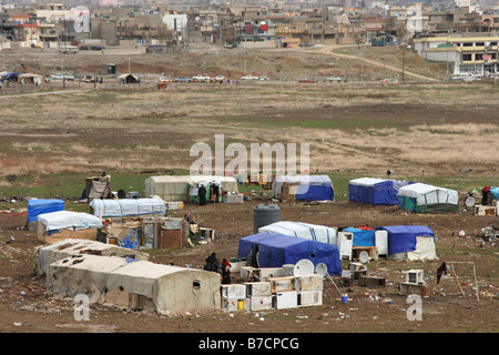 Camp de réfugiés arabes à Souleimaniyeh, Irak, Kurdistan irakien, Sulaymaniyah Banque D'Images